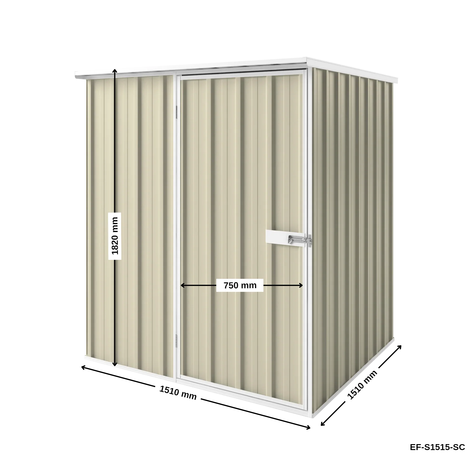 1.5m x 1.5m Flat Roof Garden Shed - Image 25