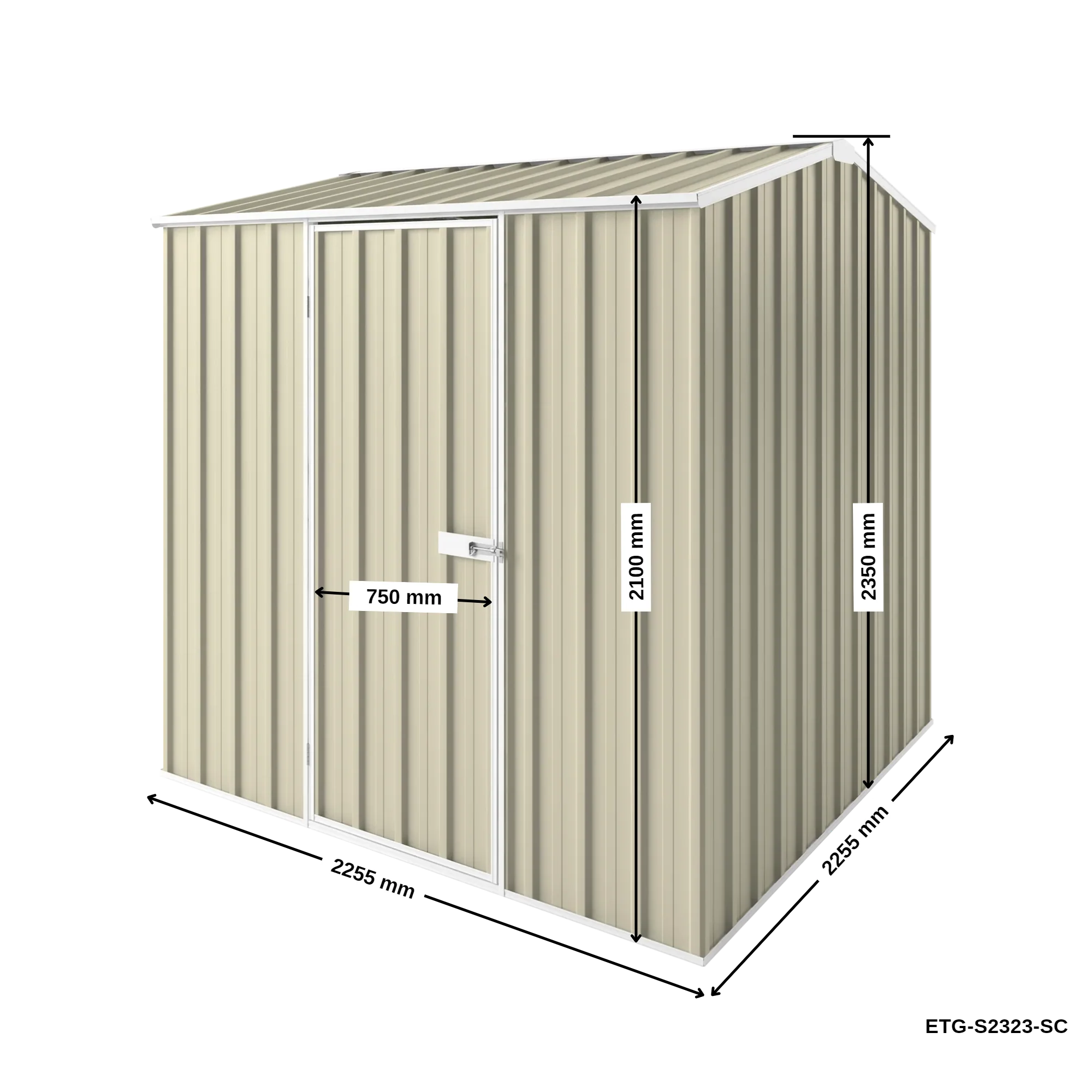 2.25m x 2.25m Gable Roof Garden Shed - Image 26