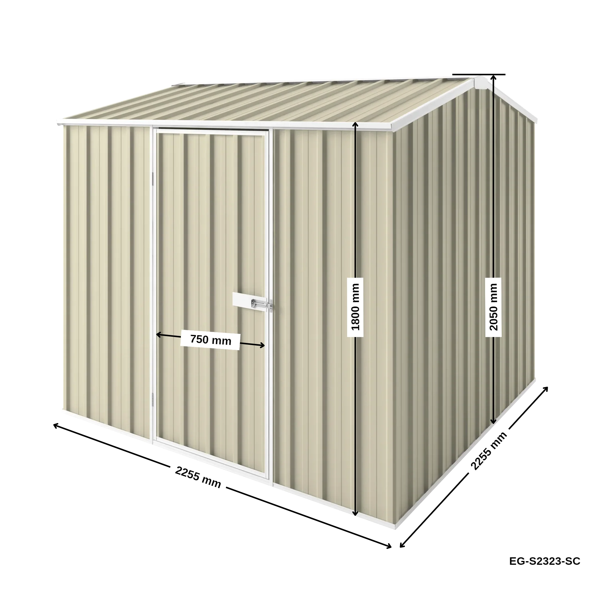 2.25m x 2.25m Gable Roof Garden Shed - Image 27