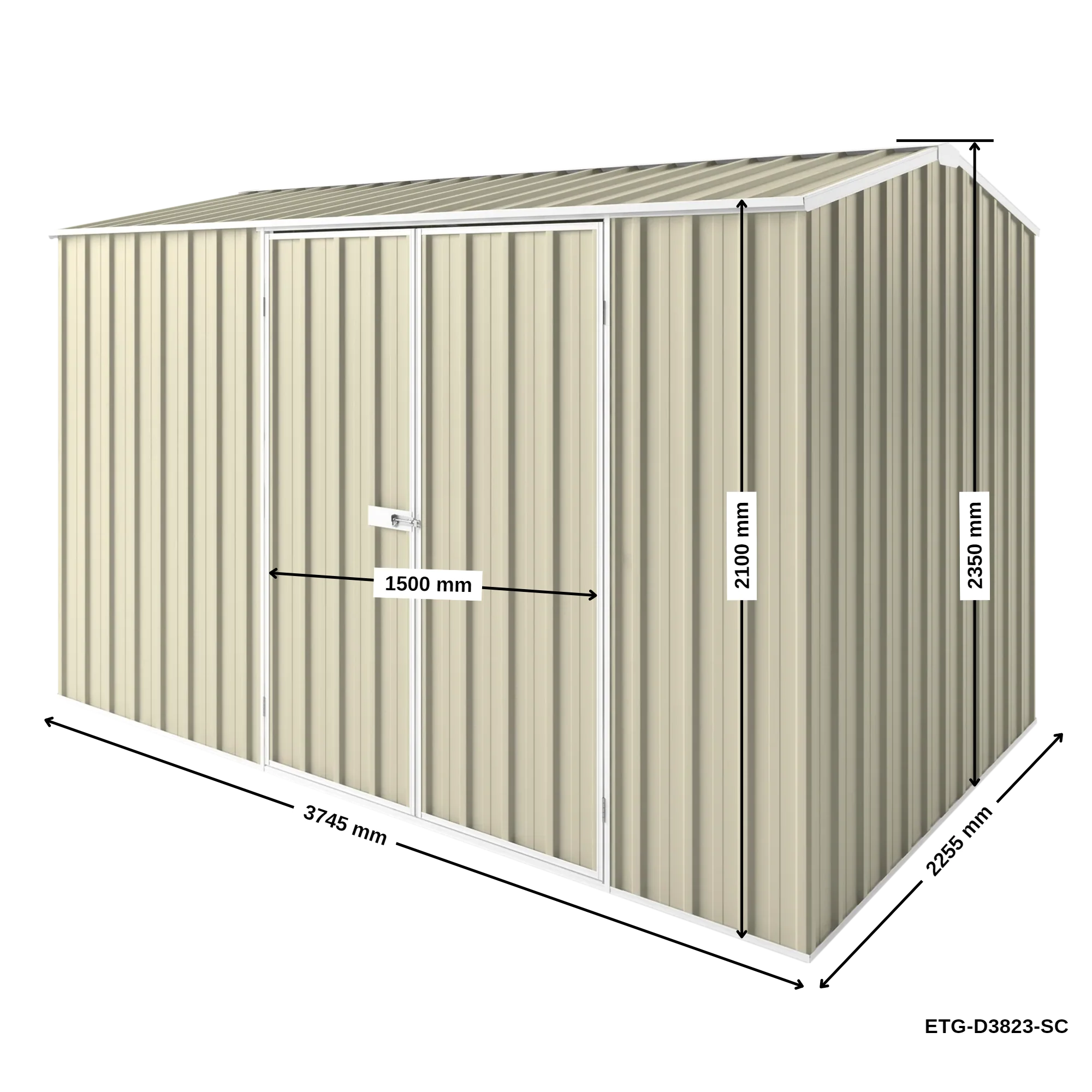 3.75m x 2.25m Gable Roof Garden Shed - Image 25