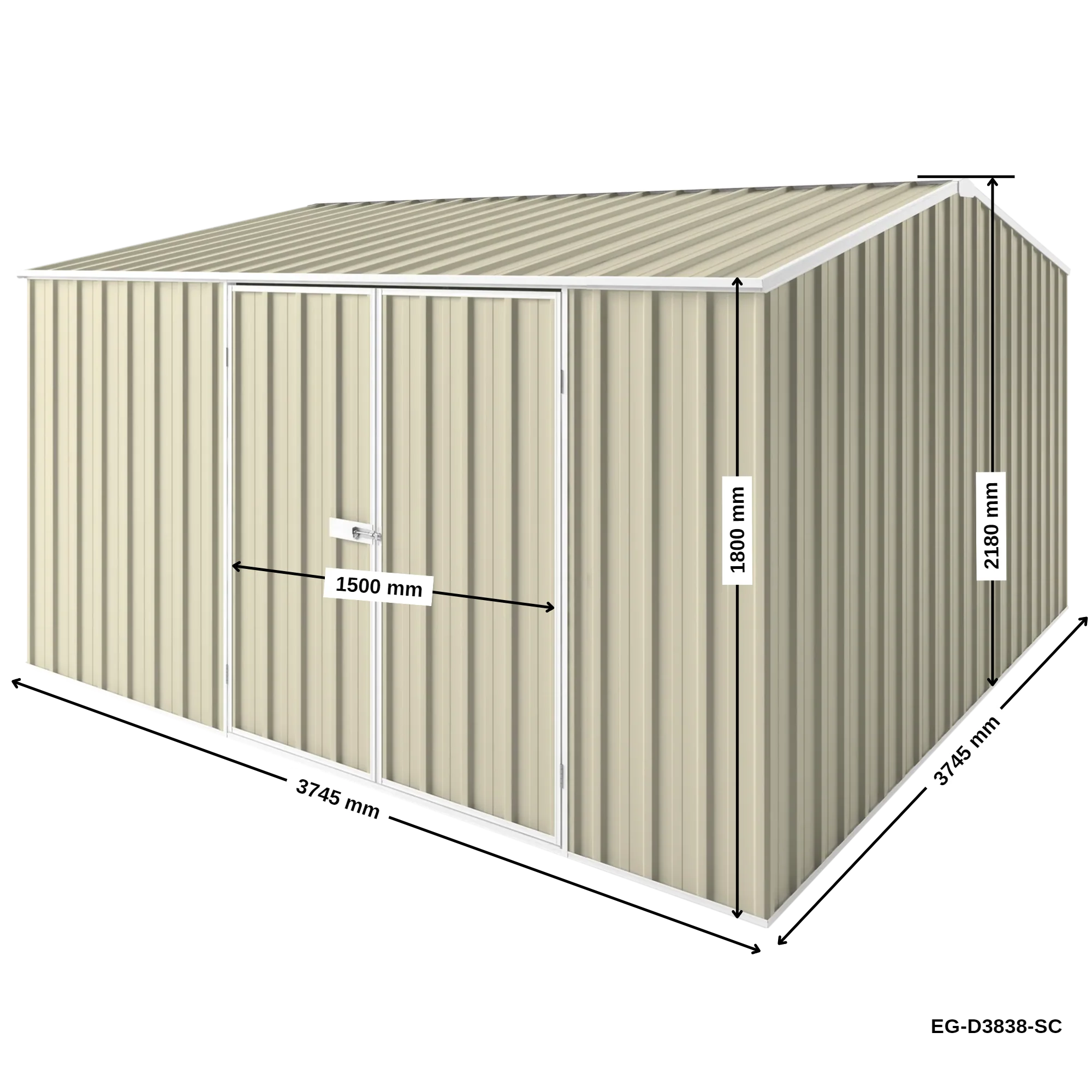 3.75m x 3.75m Gable Roof Garden Shed - Image 14