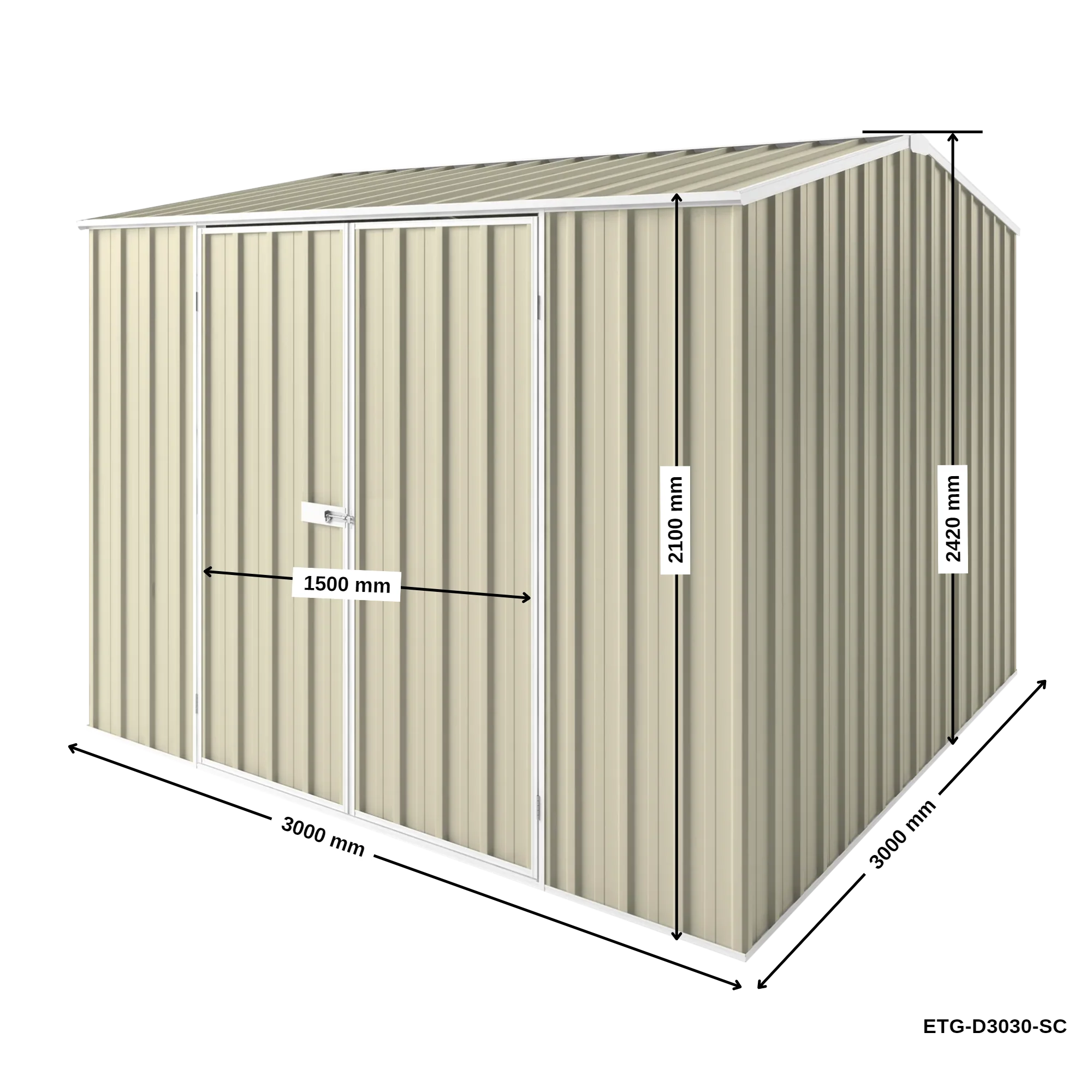 3m x 3m Gable Roof Garden Shed - Image 28