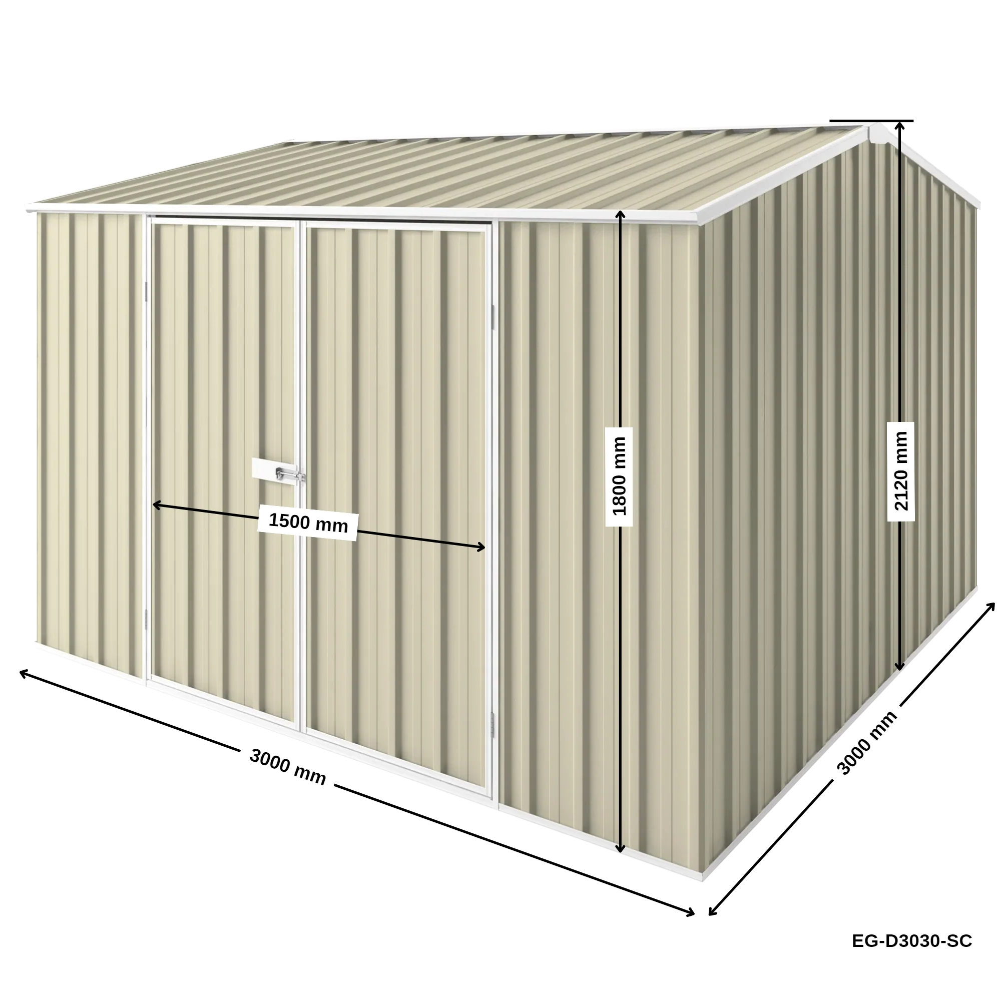 3m x 3m Gable Roof Garden Shed - Image 29