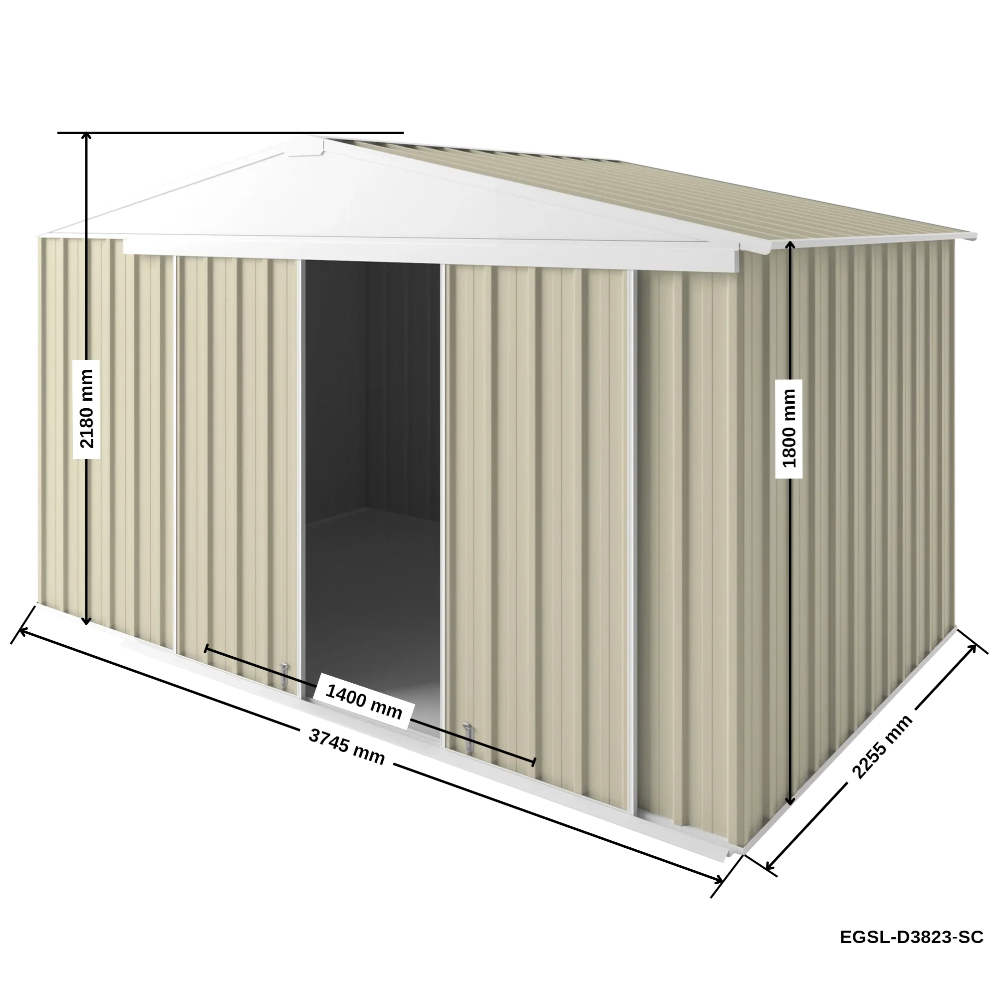 3.75m x 2.25m Gable Slider Garden Shed - Image 15