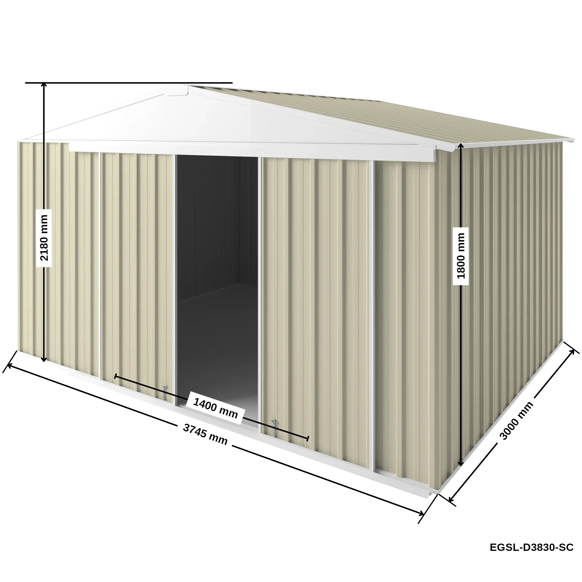 3.75m x 3m Gable Slider Garden Shed - Image 15
