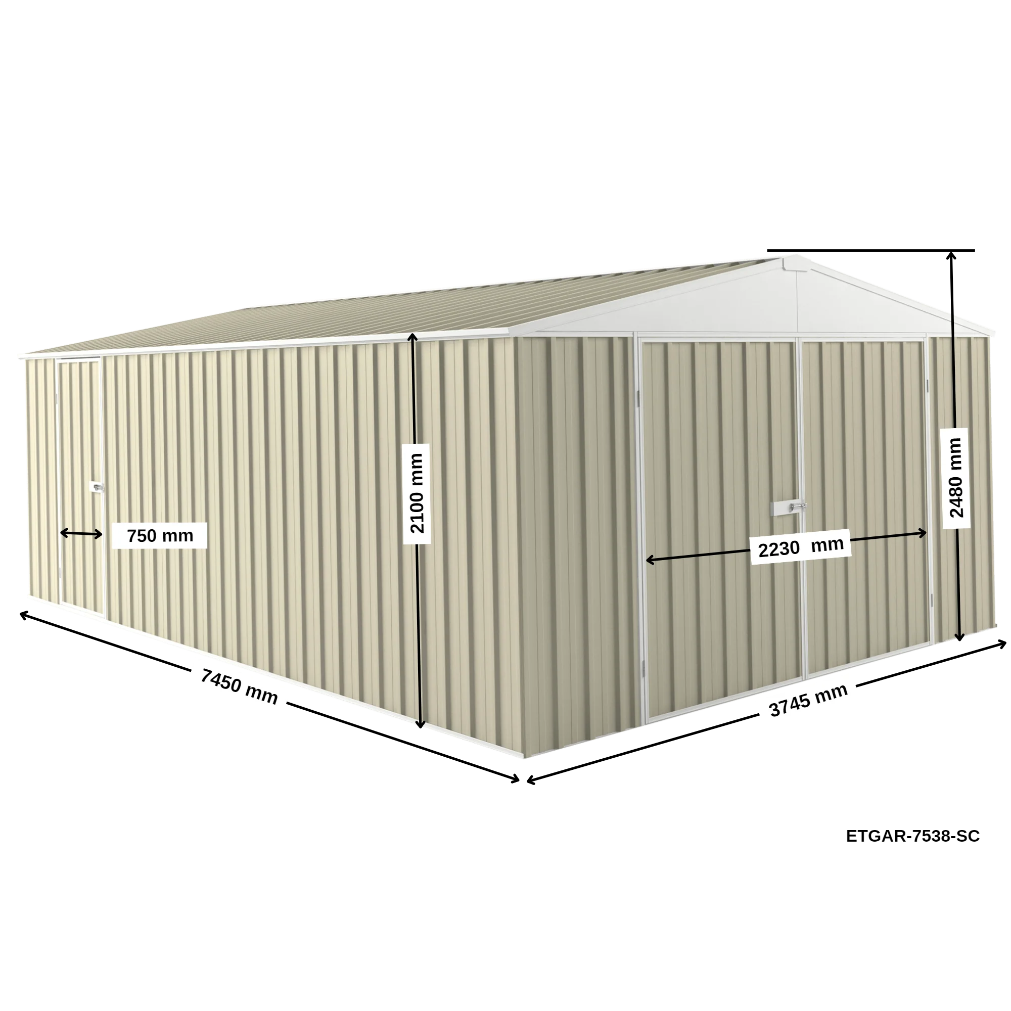 3.75m x 7.5m Garage Shed - Image 26