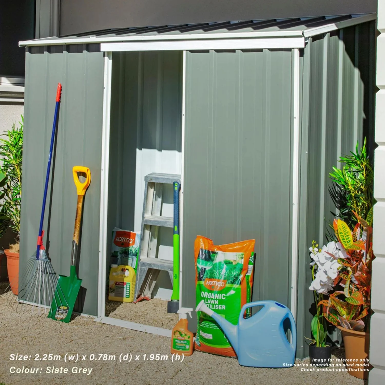 1.5m x 0.78m Narrow Slider Garden Shed - Image 14
