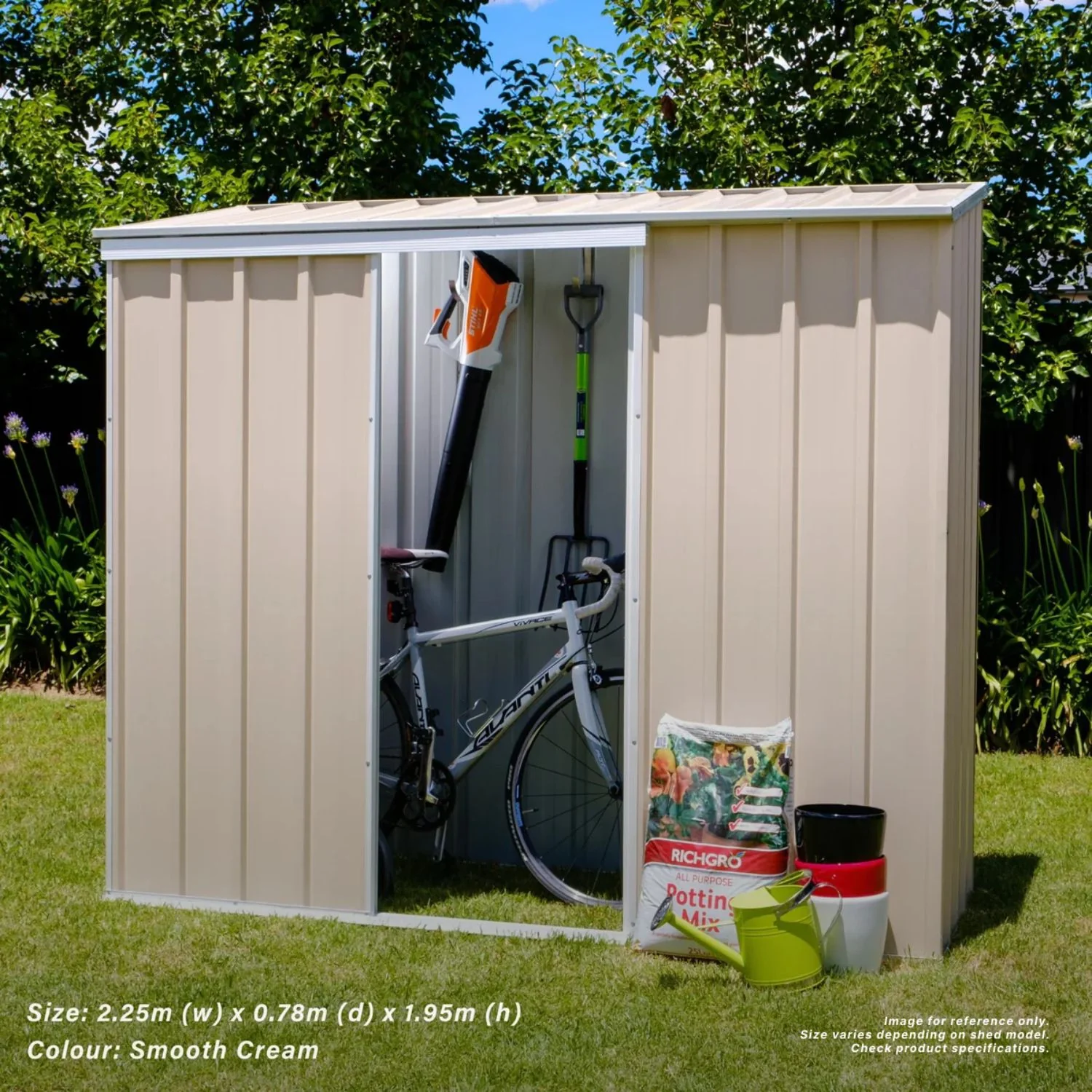 1.5m x 0.78m Narrow Slider Garden Shed - Image 15