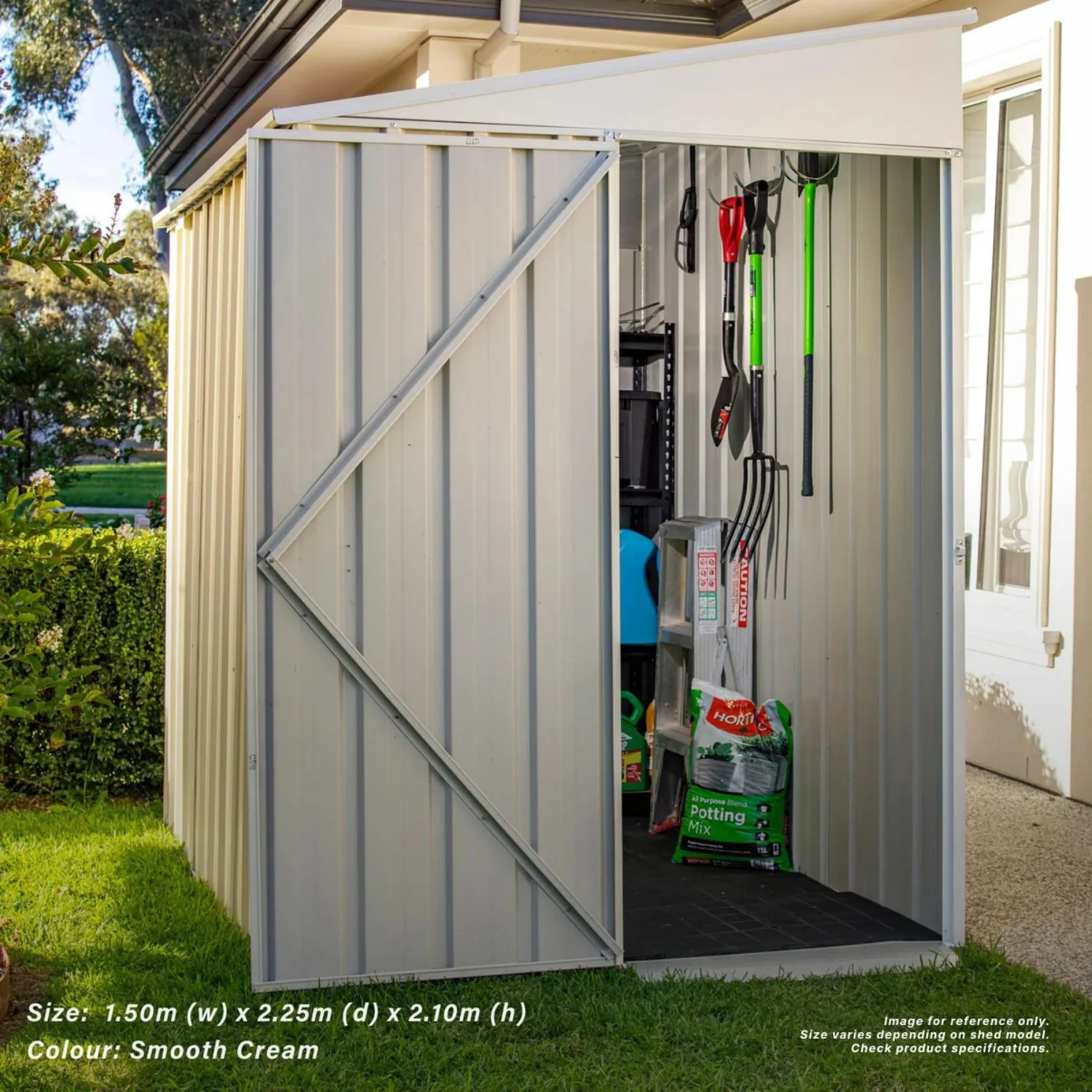 1.5m x 3.75m x 2.1m Skillion Roof Garden Shed - Image 13
