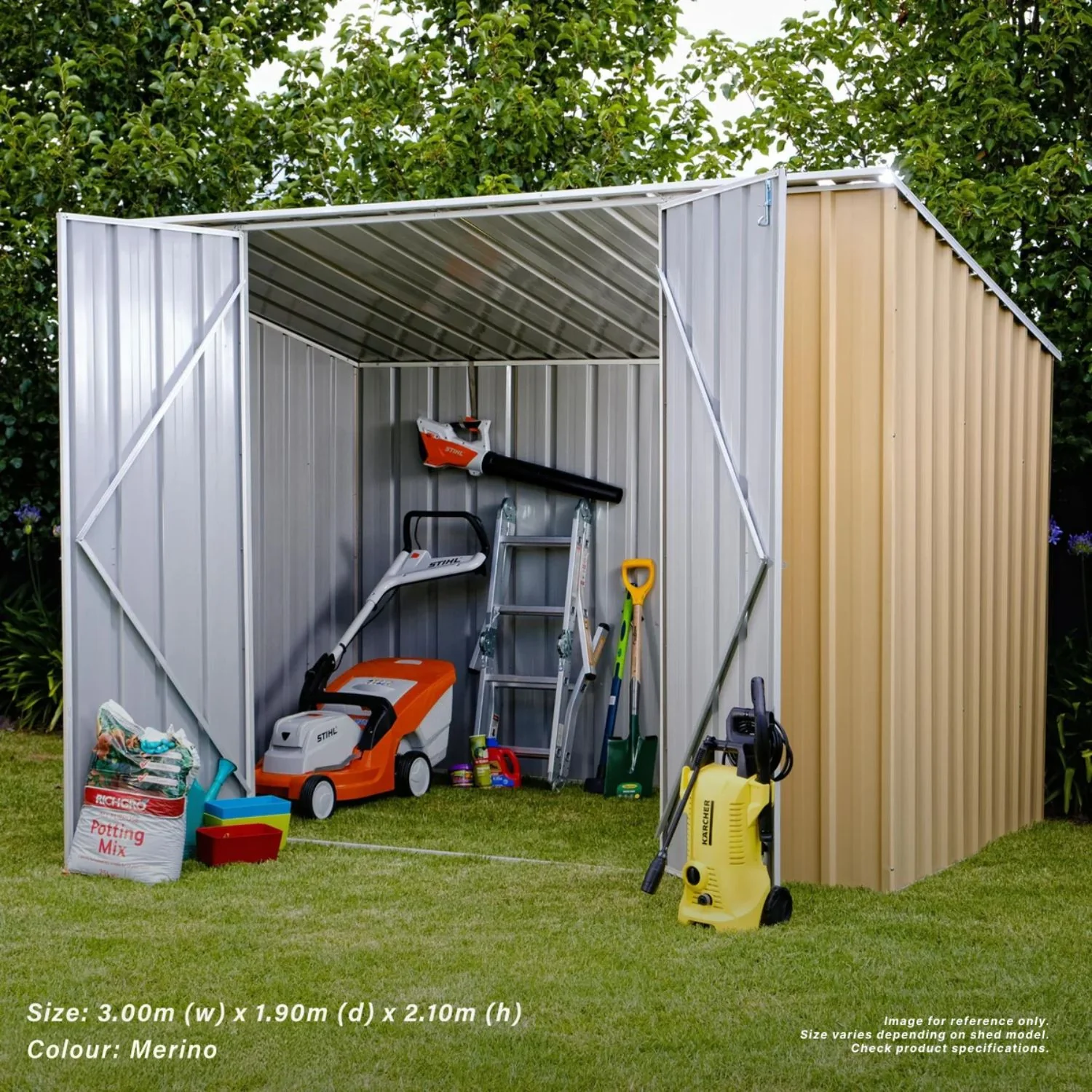 3m x 1.9m x 2.1m Skillion Roof Garden Shed - Image 13