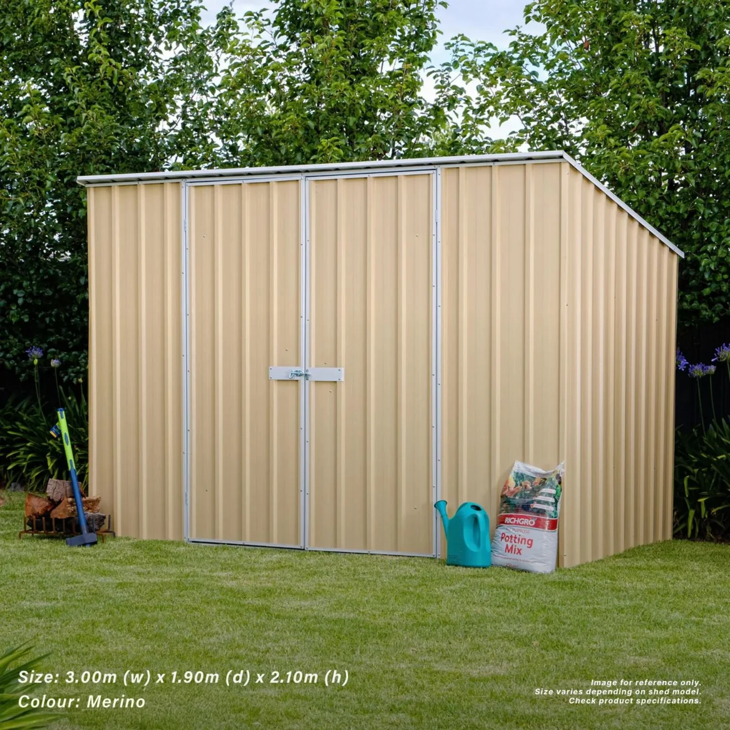 3m x 1.9m x 2.1m Skillion Roof Garden Shed - Image 14